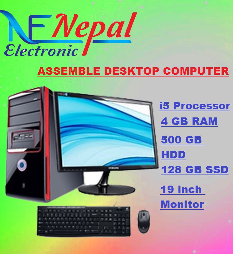 Assemble desktop i5 /Hdd:  500 GB +128ssdD/4GB RAM
